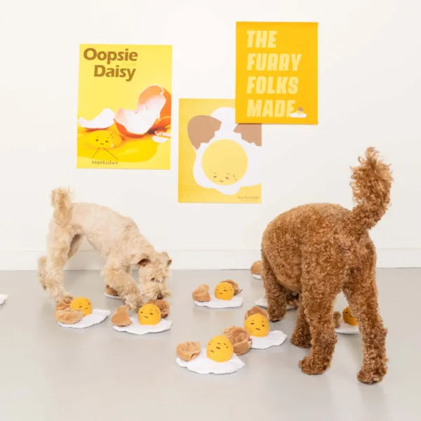 The Furry Folks Nosework Dog Toys- Eggcellent